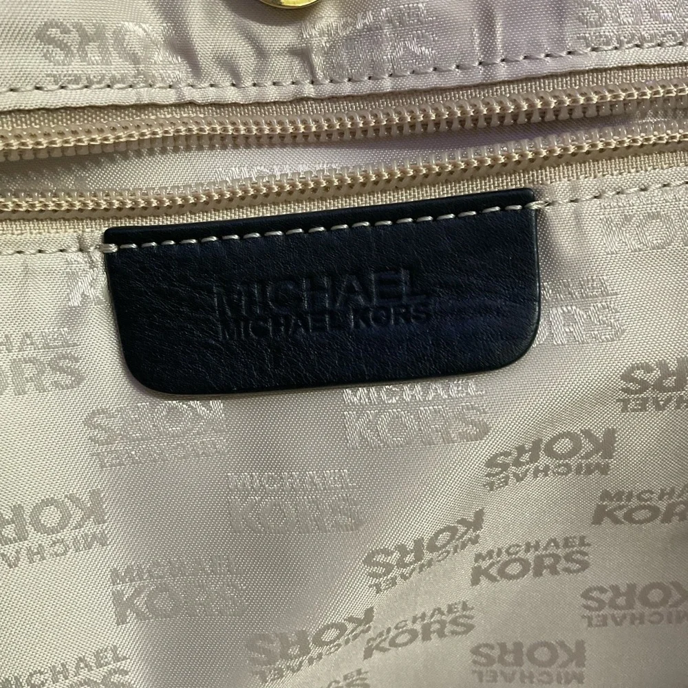 New Michael by Michael Kors Zebra print canvas tote black and white